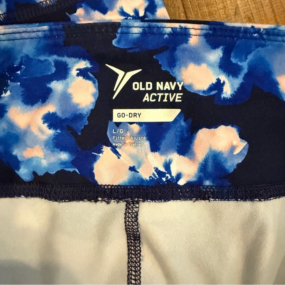Old Navy Blue Floral Leggings EUC - Picture 4 of 5